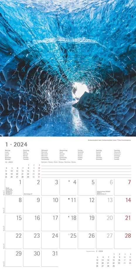 Alpha Edition - Calendario 2024 da muro Emotions, 12 mesi, 30x30 cm - 3