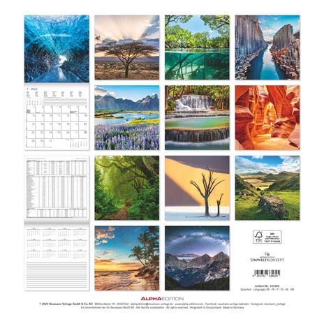 Alpha Edition - Calendario 2024 da muro Emotions, 12 mesi, 30x30 cm - 15