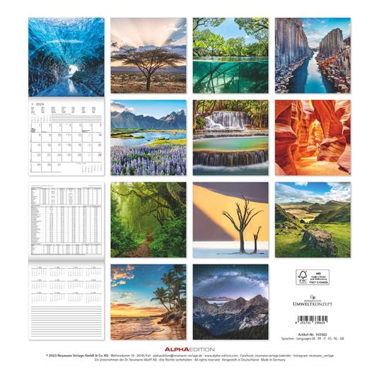 Alpha Edition - Calendario 2024 da muro Emotions, 12 mesi, 30x30 cm - 15