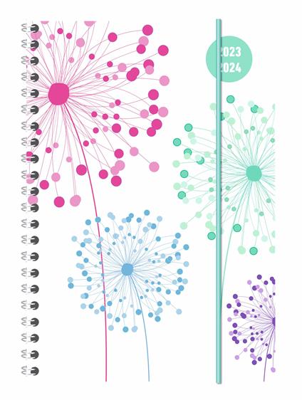Agenda-Diario spiralato Collegetimer ALPHA EDITION 2023-2024, Settimanale, Blowballs - 15x21 cm