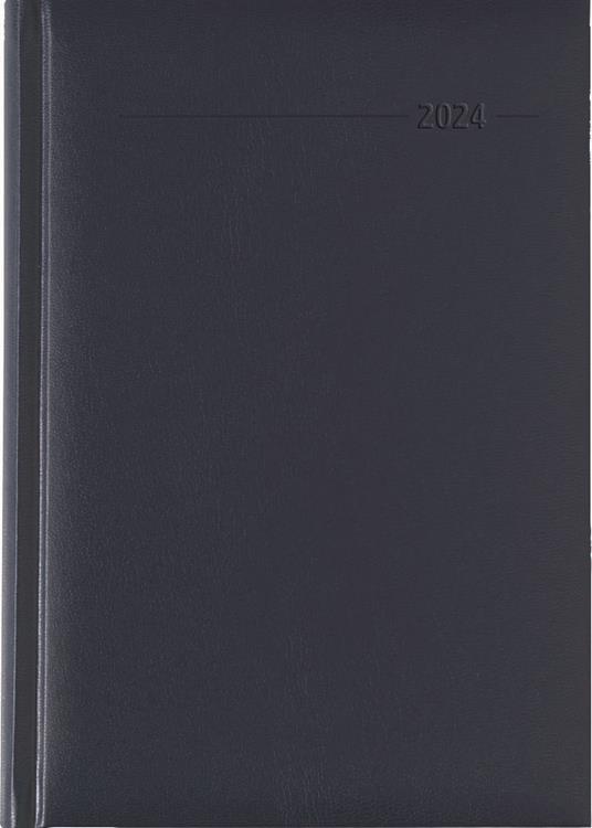 Alpha Edition - Agenda Giornaliera Monocromo 2024, Formato Grande 15x21 cm, Blue, 352 pagine