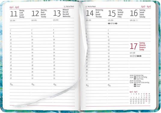 Alpha Edition - Agenda Settimanale Ladytimer 2024, formato tascabile 10,7x15,2 cm, Monet, 192 pagine - 2