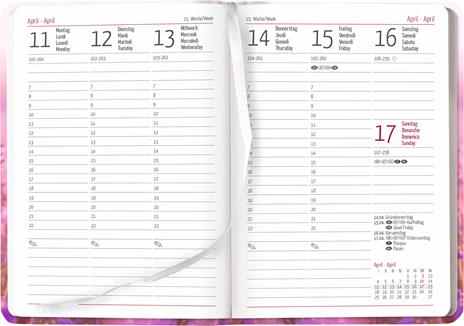 Alpha Edition - Agenda Settimanale Ladytimer 2024, formato tascabile 10,7x15,2 cm, Lavender, 192 pagine - 2