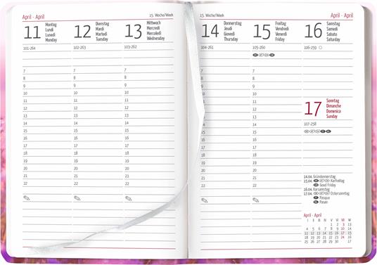 Alpha Edition - Agenda Settimanale Ladytimer 2024, formato tascabile 10,7x15,2 cm, Lavender, 192 pagine - 2