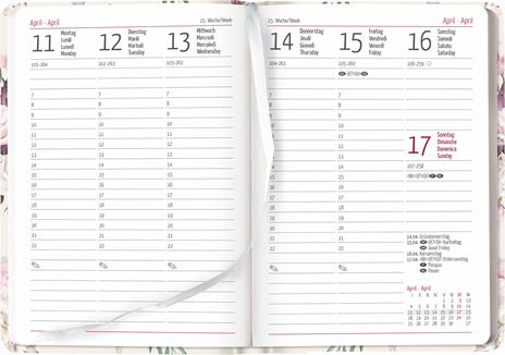 Alpha Edition - Agenda Settimanale Ladytimer 2024, formato tascabile 10,7x15,2 cm, Roses, 192 pagine - 2