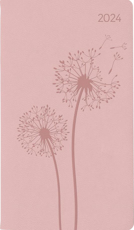 Alpha Edition - Agenda Settimanale Ladytimer Slim Deluxe 2024, 9x15,6 cm, Salmon, 128 pagine