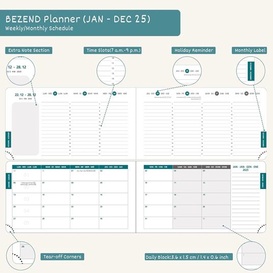 Alpha Edition - Agenda Settimanale Ladytimer Mini 2025, 8x11,5 cm, Blowballs, 144 pagine - 3