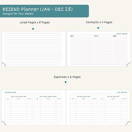 Alpha Edition - Agenda Settimanale Ladytimer Mini 2025, 8x11,5 cm, Blowballs, 144 pagine - 5