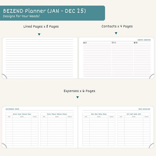 Alpha Edition - Agenda Settimanale Ladytimer Mini 2025, 8x11,5 cm, Blowballs, 144 pagine - 5