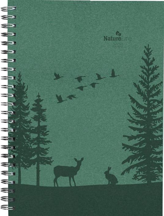 Alpha Edition - Agenda Settimanale Nature Line 2025, 15x21 cm , Forest, 128 pagine