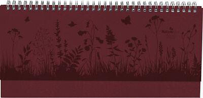 Alpha Edition - Agenda Settimanale Da Tavolo Nature Line 2025, 29,7x13,5 cm, Flower, Spiralata