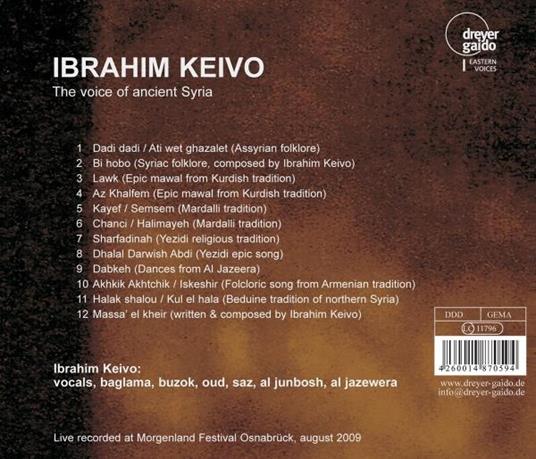 Ibrahim Keivo - The Voice Of Ancient Syr - CD Audio di Ibrahim Keivo - 2