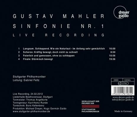 Sinfonia N.1 - CD Audio di Gustav Mahler - 2