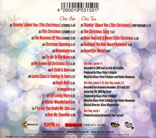 Swinging Christmas - CD Audio di Paul Carrack - 2