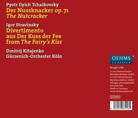 Lo schiaccianoci / Divertimento - CD Audio di Igor Stravinsky,Pyotr Ilyich Tchaikovsky,Dmitri Kitaenko - 2