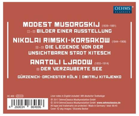 Modest Mussorgsky - Pictures at an Exhibition And Music by Lyadov and Rimsky-Korsakov - CD Audio di Modest Mussorgsky,Nikolai Rimsky-Korsakov,Anatole Liadov - 2