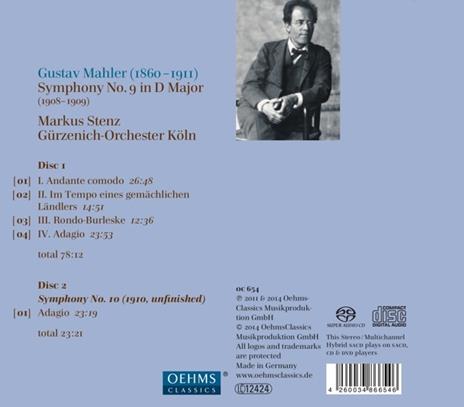 Sinfonie N.9, N.10 - SuperAudio CD di Gustav Mahler - 2