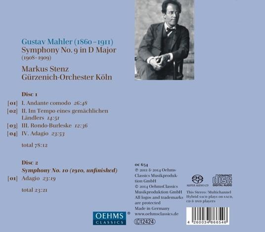 Sinfonie N.9, N.10 - SuperAudio CD di Gustav Mahler - 2