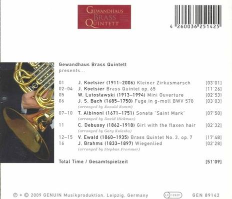 Gewandhaus Brass Quintett Persents... - CD Audio - 2