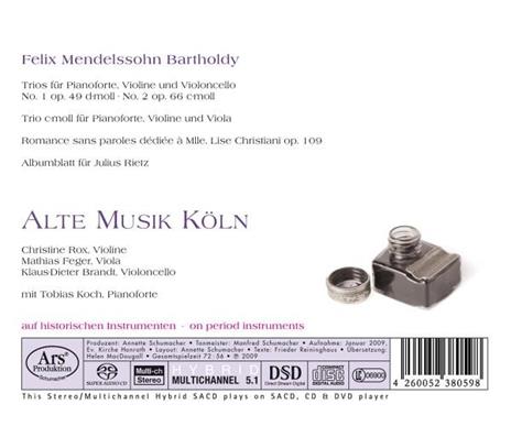 Trii con pianoforte n.1, n.2 - SuperAudio CD di Felix Mendelssohn-Bartholdy - 2