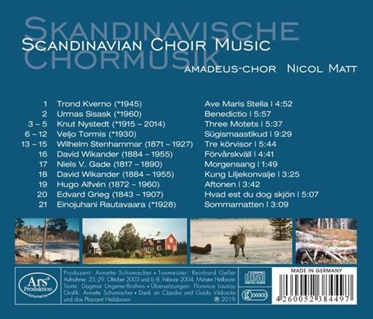 Scandinavian Choir Music - CD Audio di Edvard Grieg - 2