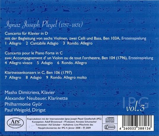 Pleyel Edition vol.3. Conc - CD Audio di Ignace Pleyel - 2
