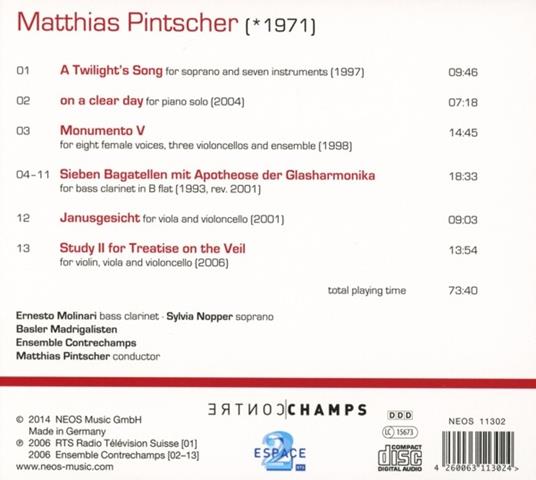 Solo & Ensemble Works - CD Audio di Matthias Pintscher - 2