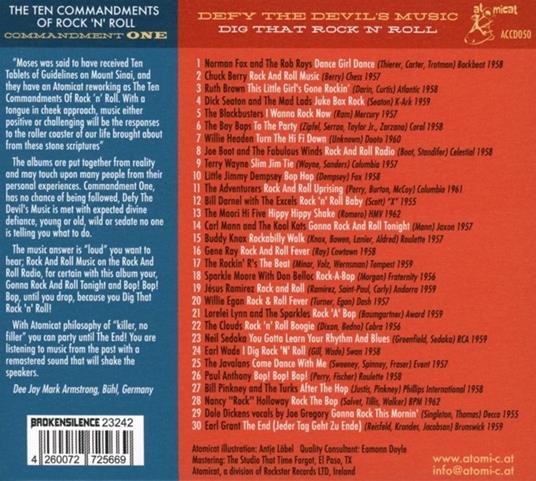 Ten Commandments Of Rock'N'Roll Vol.1 - CD Audio - 2