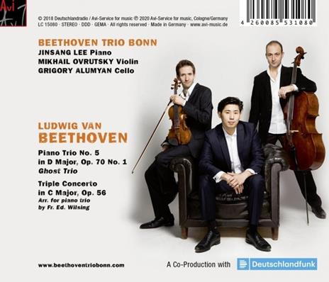Beethoven, Geister Trio & Triple Concerto - CD Audio di Ludwig van Beethoven,Beethoven Trio Bonn - 2