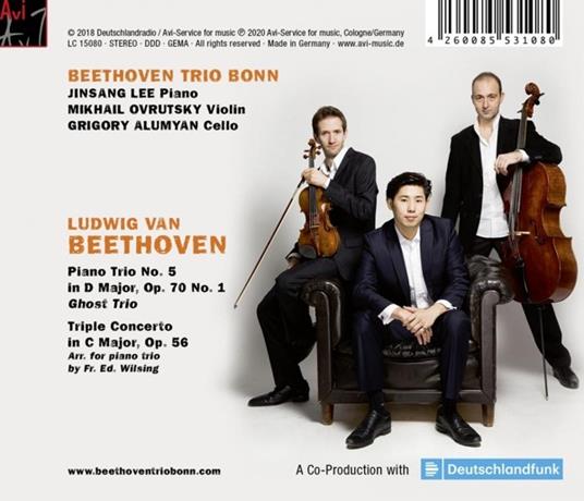 Beethoven, Geister Trio & Triple Concerto - CD Audio di Ludwig van Beethoven,Beethoven Trio Bonn - 2