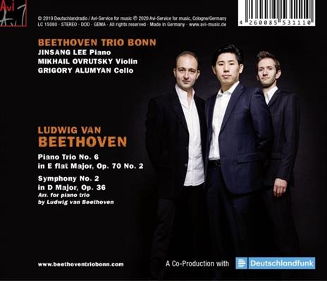 Beethoven, Piano Trio Op.70 No.2 & Symphony No.2 - CD Audio di Ludwig van Beethoven,Beethoven Trio Bonn - 2