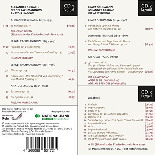 Edition Klavierfestival Ruhr Vol. 40 - CD Audio - 2