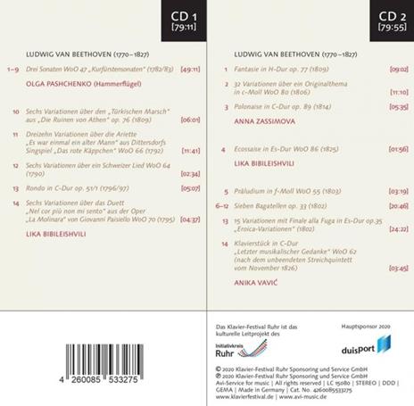 Edition Klavier-Festival Ruhr Vol. 39, 250 Years Ludwig Van Beethoven - CD Audio - 2