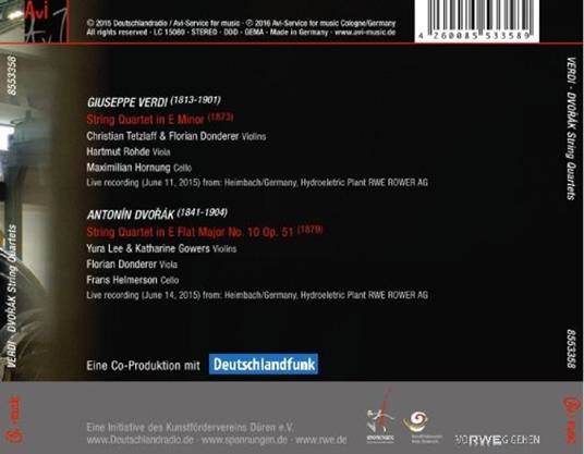 Quartetti per Archi - CD Audio di Antonin Dvorak,Giuseppe Verdi - 2