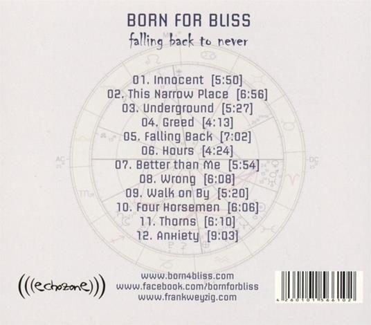 Falling Back to Never - CD Audio di Born for Bliss - 2