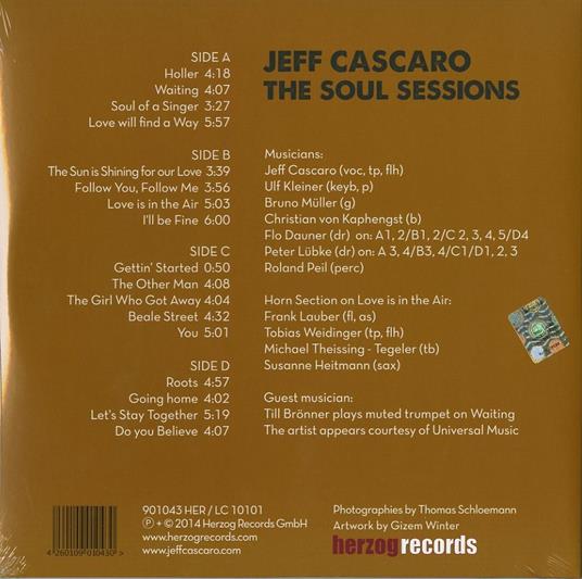 The Soul Sessions - Vinile LP di Jeff Cascaro - 2