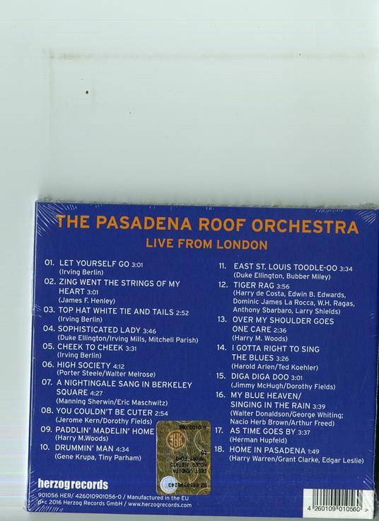 Live from London - CD Audio di Pasadena Roof Orchestra - 2