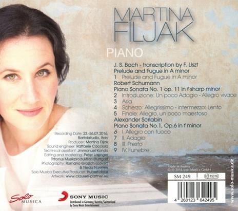 6 preludi e fughe - CD Audio di Johann Sebastian Bach,Robert Schumann,Alexander Scriabin,Martina Filjak - 2