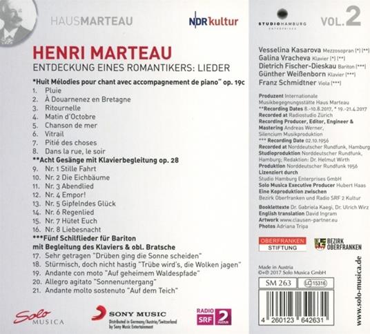 Lieder - CD Audio di Dietrich Fischer-Dieskau,Henri Marteau - 2