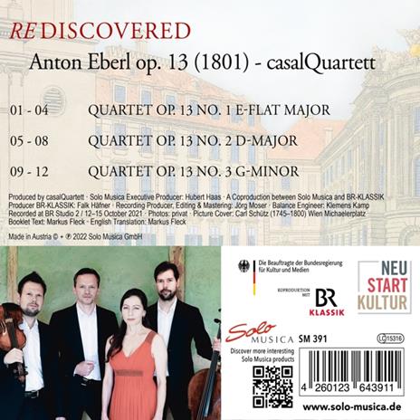 3 String Quartets Op.13 - CD Audio di Anton Eberl,Casal Quartett - 2