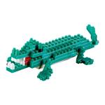 Puzzle Brixies Crocodile, Plastica, Verde, Grigio, Rosso, Bianco