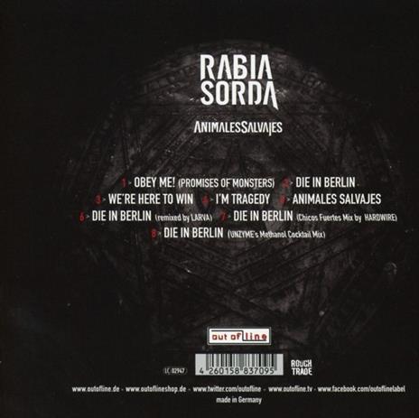 Animales Salvajes (Digipack) - CD Audio di Rabia Sorda - 2
