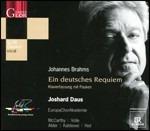 Un Requiem tedesco (Ein Deutsches Requiem) (Versione per soli, coro, due pianoforti e percussioni) - CD Audio di Johannes Brahms