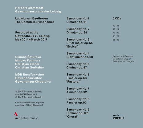 Sinfonie complete - CD Audio di Ludwig van Beethoven,Gewandhaus Orchester Lipsia,Herbert Blomstedt,Gewandhaus Choir - 2