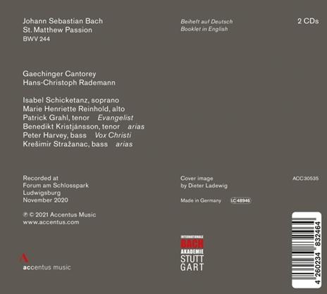 Passione Secondo Matteo BWV 244 - CD Audio di Johann Sebastian Bach,Hans-Christoph Rademann - 2