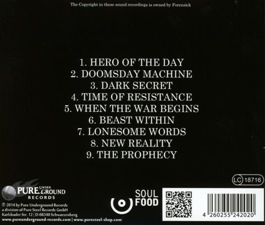 Prophecy - CD Audio di Forensick - 2