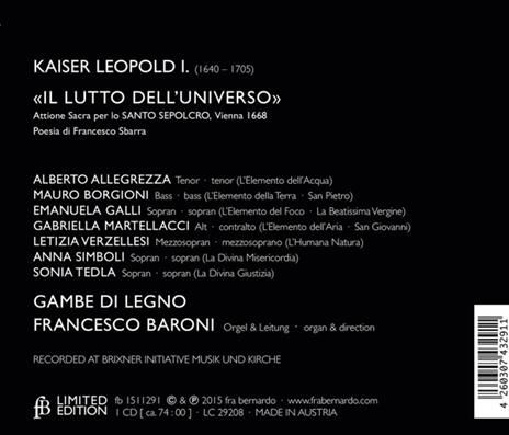 Il Lutto Dell'universe - CD Audio di Leopold I - 2