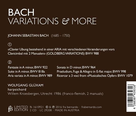 Variations & More - CD Audio di Wolfgang Gluxam - 2