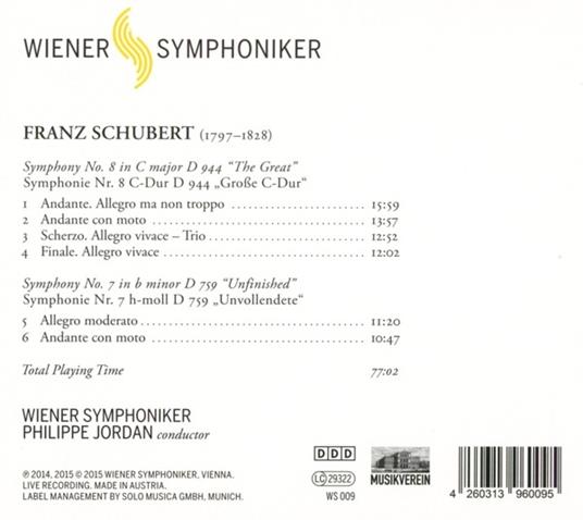 Sinfonie n.7, n.8 - CD Audio di Franz Schubert,Philippe Jordan - 2