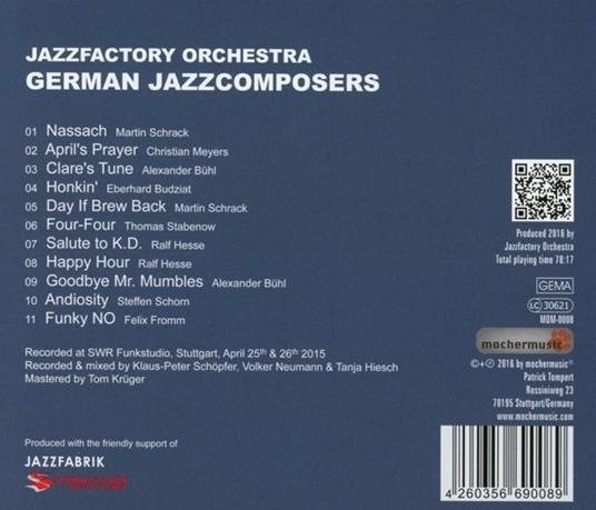 German Jazzcomposers - CD Audio di Jazzfactory Orchestra - 2